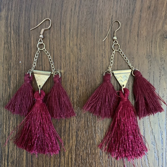 Nasty Gal Jewelry - Red & Gold Tassle Earrings
